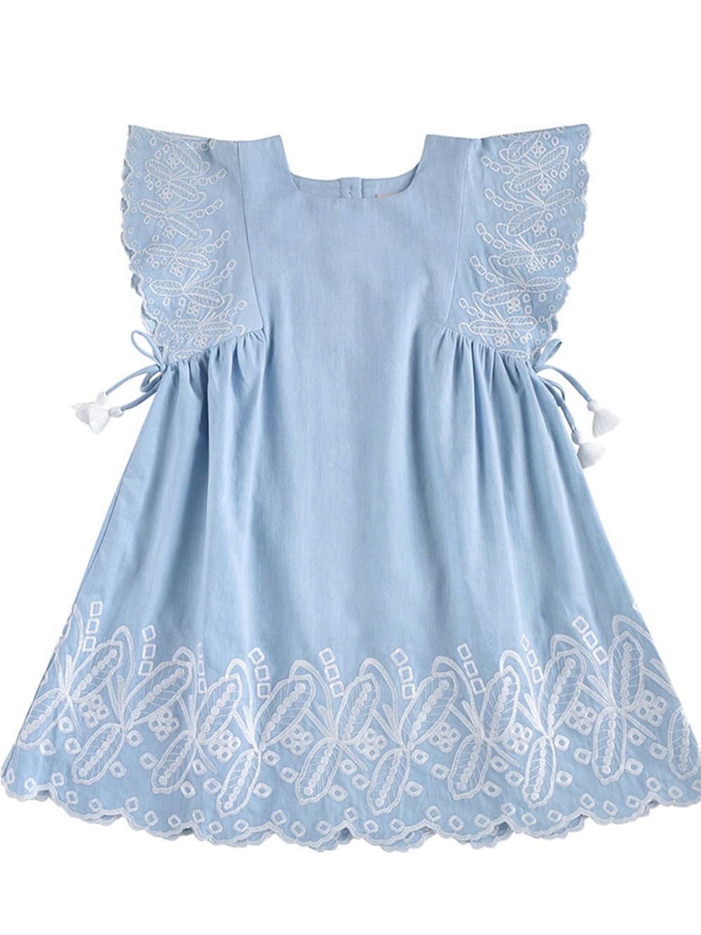 Louise Misha Cordoba Chambray Girls Dress Sz 8